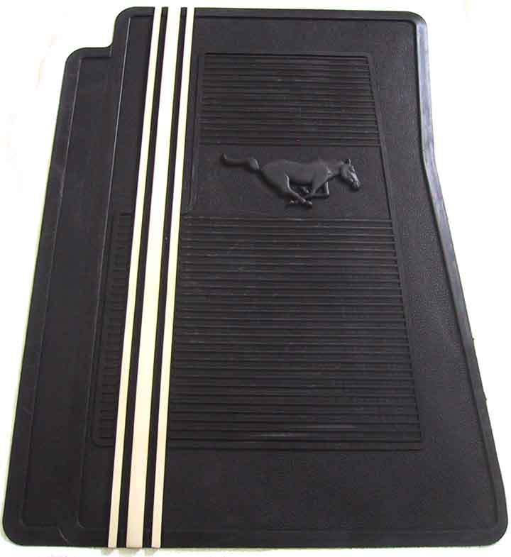 1965-73 Rubber Mustang Floor Mat in black