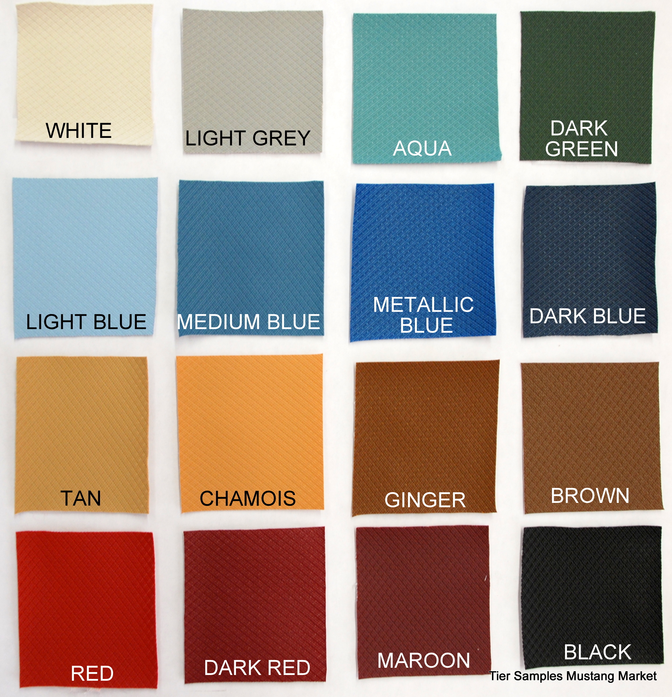 66 Mustang Color Chart